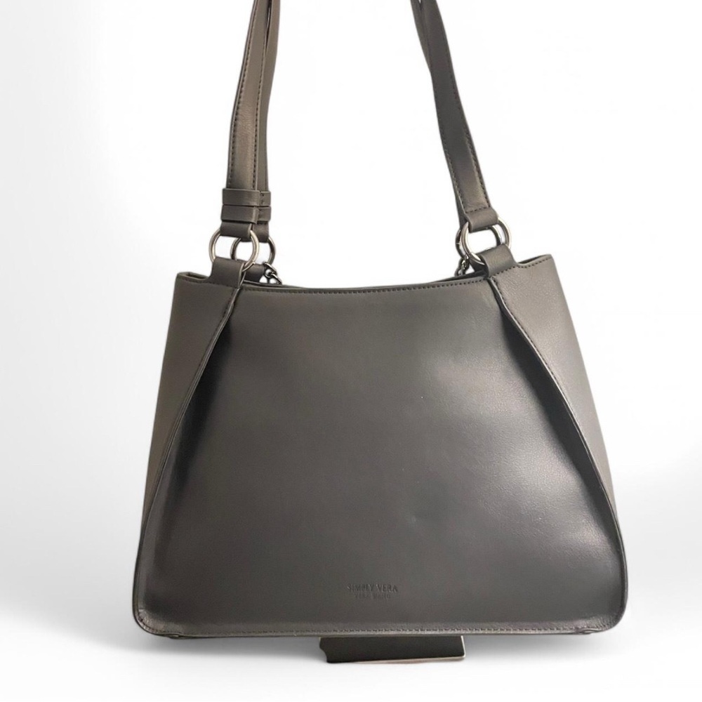 Simply Vera Wang Harley Chained Tote Black NWT - Picture 2 of 3